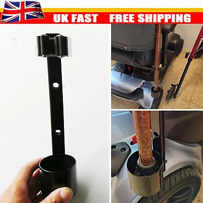 Portable Walking Stick Crutch Support Holder Mount Stand For Mobility Scooter UK • £14.75