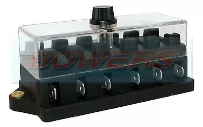 12v 24v Volt 6 Way Heavy Duty Standard Blade Fuse Box Holder Kit Car Van Marine • £7.79