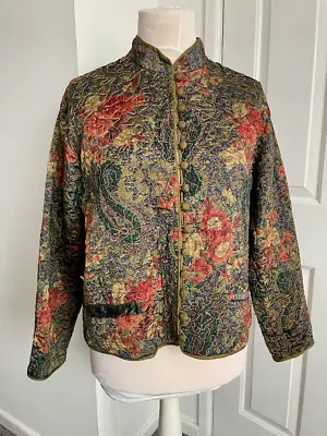 Vtg Sz Large Jacket Phool Embroidered Floral Paisley 80s Grannycore Cottage Gift • £58.80