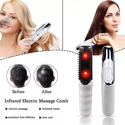 Electric Infrared Laser Hair Growth Head Scalp Vibrating Massager Comb Brush UK • £10.99