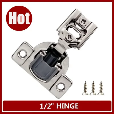 1/2  Overlay Soft Close Face Frame Kitchen Cabinet Hinges Nickel Finish • $199.99