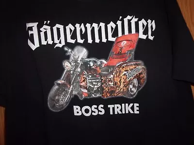 $16.25 • Buy Jagermeifter Boss Trike Black L T Shirt Booze Motorcycle V8 Trike