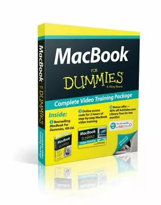 Macbook For Dummies 4th Edition Book + Online Video Training Bundle • $49.61