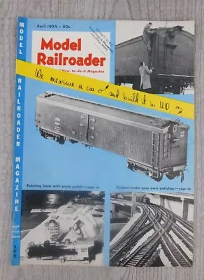 Model Railroader APR 1954 Vol. 21 No. 4 Trains Hobbies Mancave Vintage Magazine • $12.28