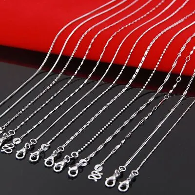 Snake Water Wave Necklace Chains For Men Women 925 Sterling Silver Multi-style • $2.20