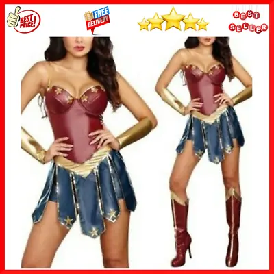 $31.99 • Buy Wonder Woman Prince Dress Adult Girls Cosplay Costume Halloween Outfit Set J R
