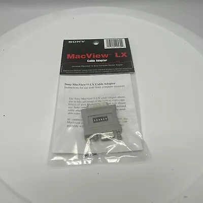 High Quality Sony MacView LX Mac Macintosh To VGA Adapter W/ DIP Switch New NOS • $12.74