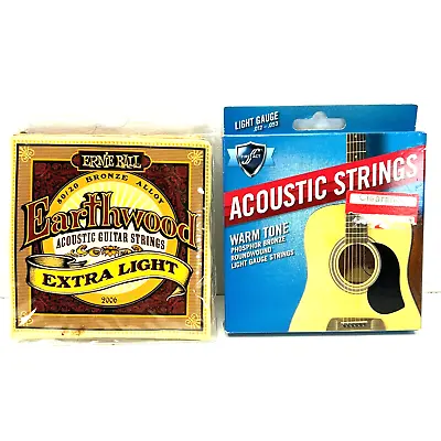 $7.02 • Buy Ernie Ball Earthwood First Act Acoustic Guitar Strings 2006 .012-.053 LOT OF 2