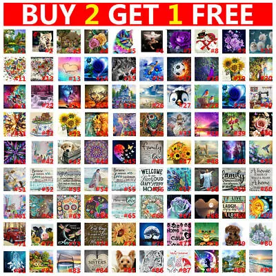 $10.22 • Buy 90Style 5D DIY Full Drill Diamond Painting Embroidery Cross Stitch Home Decor AU