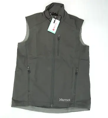 Marmot Approach Vest Mens Gray Outdoors Soft Shell Water Repellent Size S NEW • $34.44