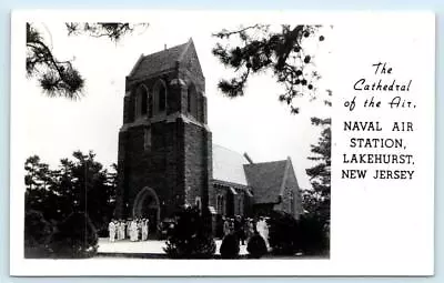 RPPC LAKEHURST Naval Air Station NJ ~ CATHEDRAL Of The AIR Sailors Postcard • $7.98