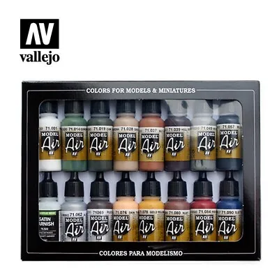 Vallejo 71191- Railway Colors Europe Model Air Paint Set (16 X 17ml) • £42