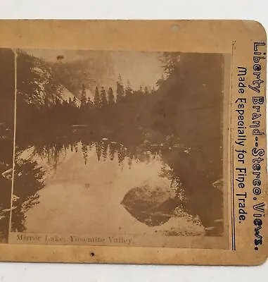 Stereoview Card American And Foreign Views Mirror Lake Yosemite Valley C1890 • $10.95