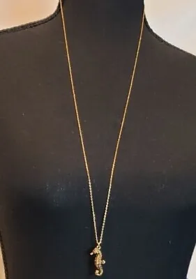 J Crew Seahorse Pendant Necklace Gold Tone • $20