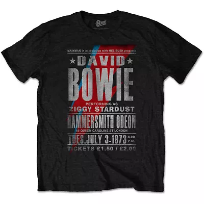 David Bowie Live At The Hammersmith Odeon Official Tee T-Shirt Mens • $41.79