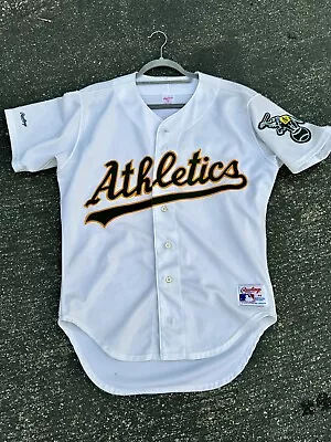 Vintage Rawlings Oakland A’s Athletics Authentic Jersey Size 44 Made In USA • $99.99