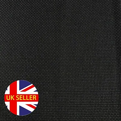 Black Aida 14 Count Cross Stitch Fabric Material 100% Cotton Colour • £5.55