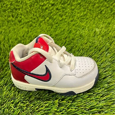 Nike Air Force 1 Toddler Size 6C White Red Athletic Shoes Sneakers 316209-161 • $29.99