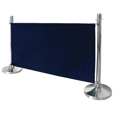 £76.49 • Buy Bolero Dark Blue Canvas Barrier Posts Safety Crowd Control Belts