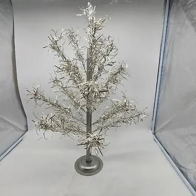 Vintage 2.5 Ft 22 Branch Aluminum Taper Christmas Tree In Box With Sleeves Base • $199.95