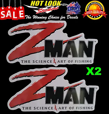 Z Man Fishing Boat Stickers Suit 4X4 Caravan Camping Tandem Trailer Fridge Kayak • $6.99