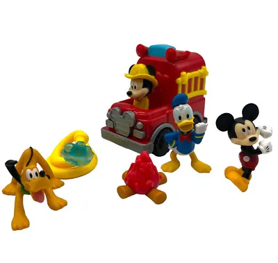 Disney Junior Mickey Mouse Club Figurines Fire Truck Hose Camp Fire 6pc Playset • $9.95