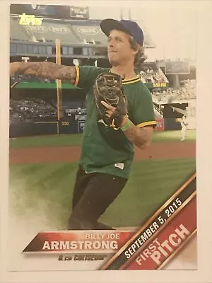 2016 TOPPS SERIES 2 FIRST PITCH BILLY JOE ARMSTRONG Oakland Athletics #FP-4 Card • $7.99