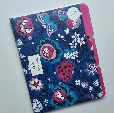 Vera Bradley File Folders Set Of 4 Bloom Berry New Staples Exclusive  • $10