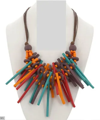 MARNI H&M Multi Strand Wood Cord Necklace • $29.99