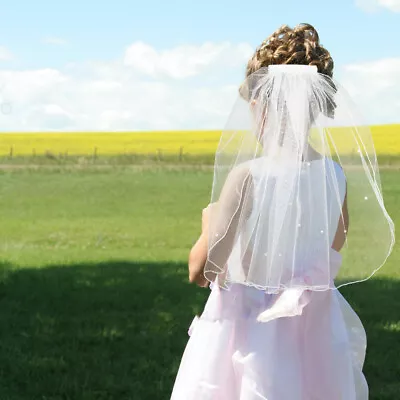 Girls' First Communion Veils Lace Veil Embroidered Wedding Veil • $8.63