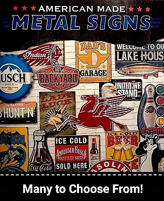 Desperate METAL Signs ~ Tin ~ USA ~ LARGE SIZE Wayne/Coke/Chevy/Ford/Cartoon • $9.99