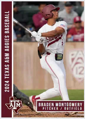 2024 Braden Montgomery Future Stars Rookie Card Texas A&M Aggies Baseball #6 • $9.99