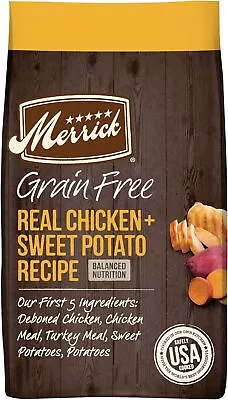 Merrick Premium Grain Free Dry Adult Dog Food Wholesome And Natural Kibble With • $55.06
