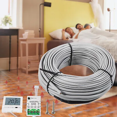 $119.99 • Buy VEVOR Floor Heating Cable Floor Tile Heat Cable 128Sqft 1630W 240V W/Thermostat