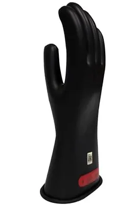 Class 0 Black Rubber Voltage Insulating Gloves Max. Use Voltage 1000V AC/150... • $155.95