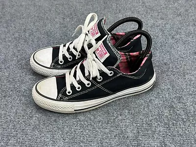 Converse Chuck Taylor ALL STAR Womens Size 6 Black Pink Plaid  • £28.87