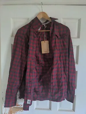 Mantaray Men's Red Tartan Small Shirt • £10