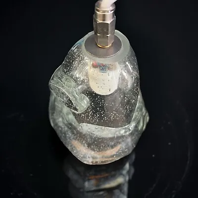 Vintage Blown Glass Pendant Machinist Industrial 9” Fixture Unique Plug In • $150