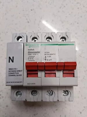 £35 • Buy Schneider/Merlin Gerin - Multi 9 - 125A Triple Pole + N Switch Disconnector.