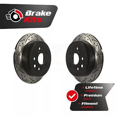 Rear Drilled Slot Disc Brake Rotors Pair For 2006-2015 Lexus IS250 Base F Sport • $80.45