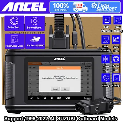 ANCEL Watercraft Outboard Fault Scanner Maritime Diagnostic Tool Fit For Suzuki • $479.99