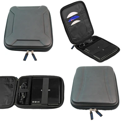£7.99 • Buy Black EVA Hard Case For External DVD CD Blu-Ray Rewriter / Writer Travel Cover