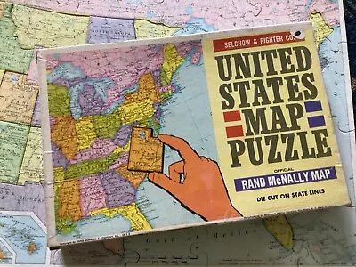 U.S. Map Puzzle Vtg • $5