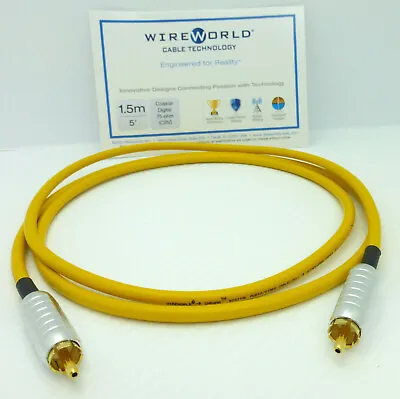 $29.99 • Buy WireWorld Chroma 7 Coaxial Digital Cable 1.5 Meter 