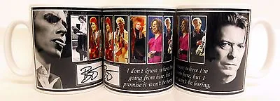 David Bowie Mug Tribute Words Ceramic Coffee Tea Cup Perfect Gift Decorated UK • £9.90