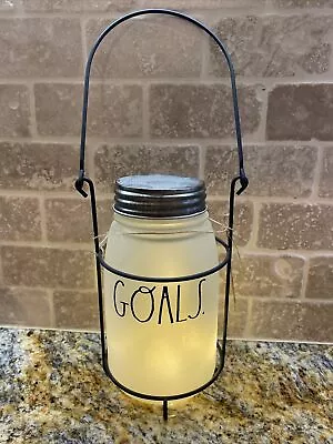 Rae Dunn GOALS Light UP Mason Jar LANTERN 7” Inches GOALS Lamp Light • $16.15