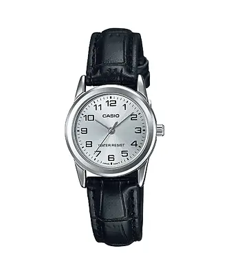 Casio Ladies Watch LTP-V001L-7B Stainless Steel Case Leather Band Japan Movement • $42