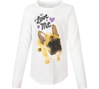 Hanes Girls' Long-Sleeve Puppy Love Me Crewneck Tee; Many Sizes! TOO CUTE!!!! • $9.99