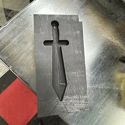 Medium Sword Graphite Casting Ingot Mold 4 X 1.25 X .25  Inches • $25