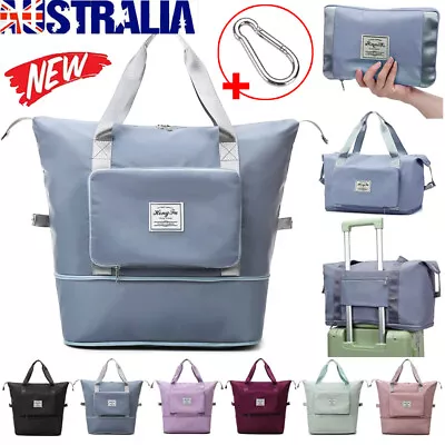 $17.99 • Buy Folding Travel Bag Unisex Lightweight Handbag Waterproof Large Capacity Portable